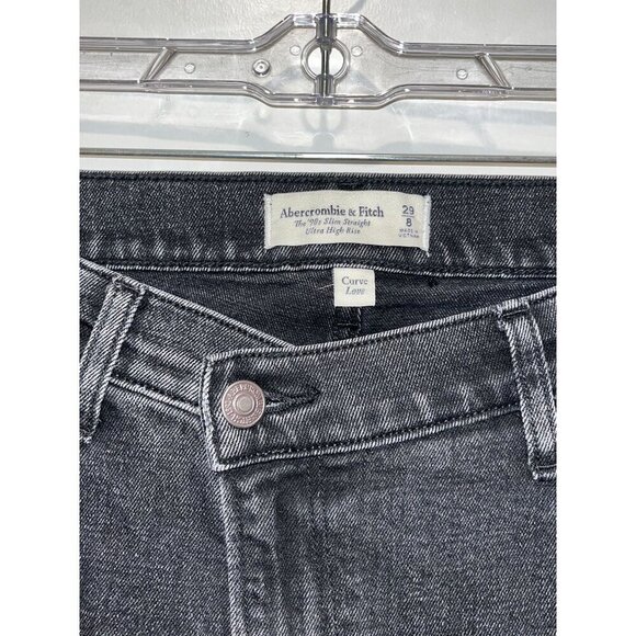 Abercrombie & Fitch THE 90'S Slim Straight Ultra High Rise Jeans Size 29 - Picture 4 of 10